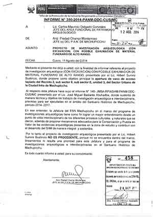 Rapport technique de Piedad Champi