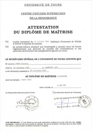 Maitrise d'Histoire Moderne - Thierry Jamin