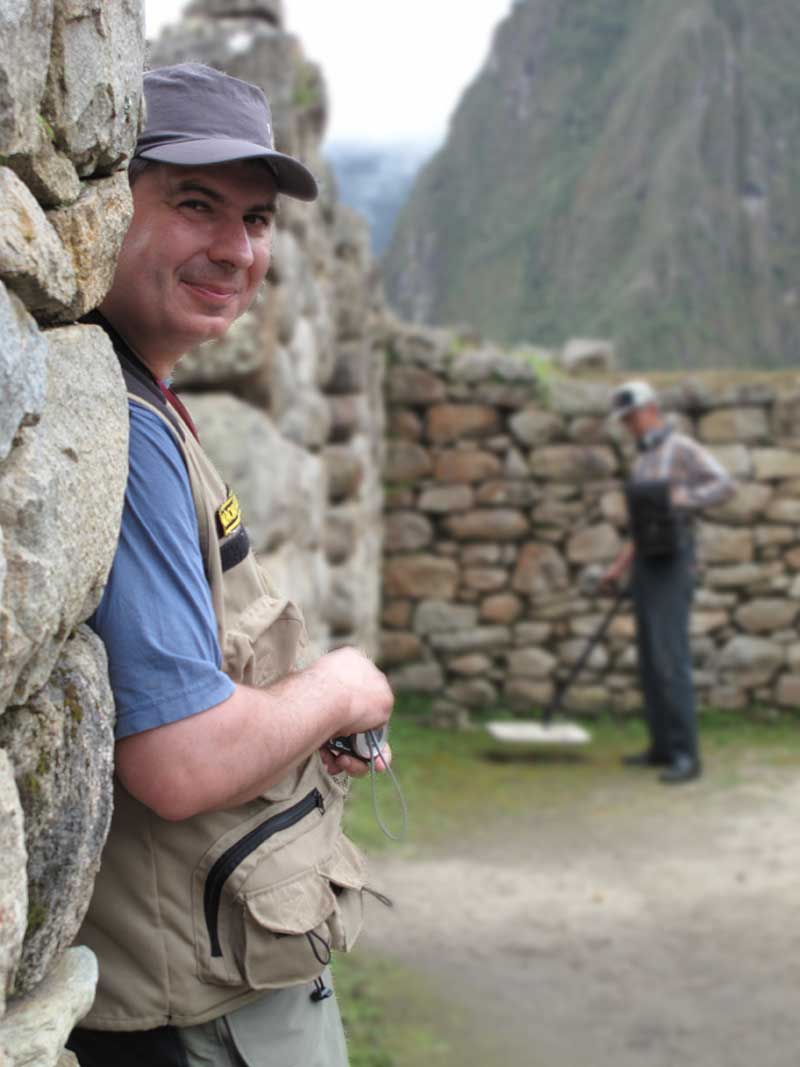 David Crespy au Temple des 3 Portes à Machu Picchu