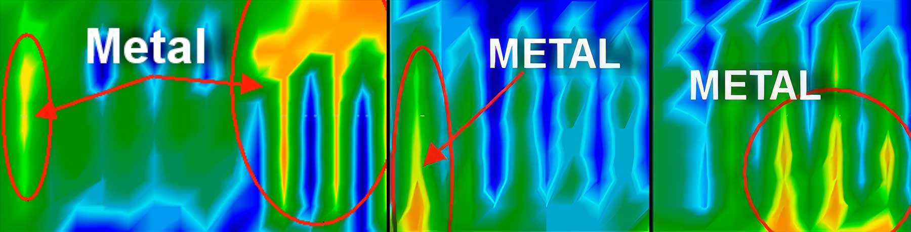 Métal dans les cavités sous le Temple des 3 Portes
