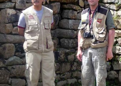 Thierry Jamin et Fernando Astete, directeur du parc de Machu Picchu
